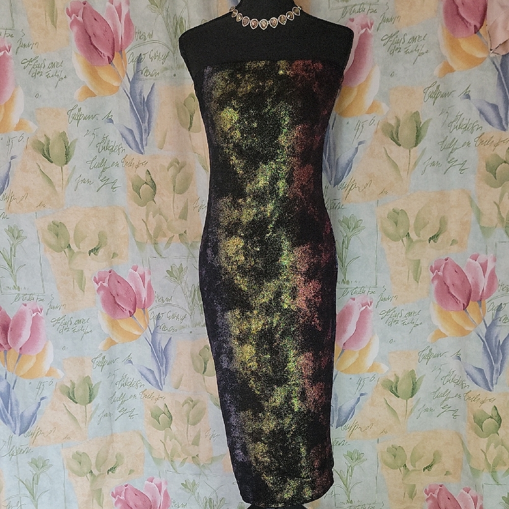 Elegant Multicolor Strapless Dress